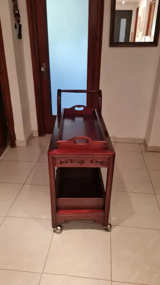 Carro Bar Vintage Madera Caoba