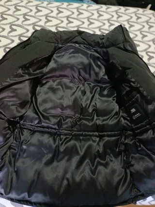 Abrigo Zara Negro Talla S Repelente Agua