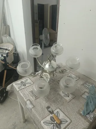 Lampada da soffitto argentata