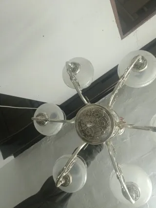 Lampada da soffitto argentata