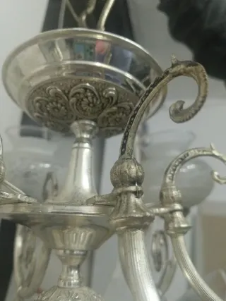 Lampada da soffitto argentata