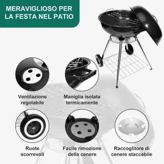 Barbecue a Carbonella tondo