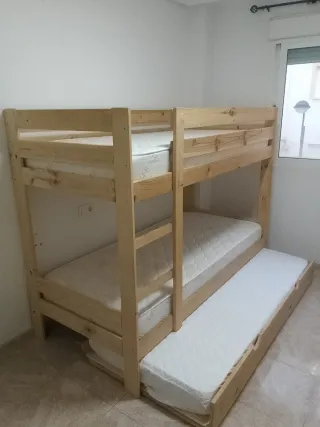 Litera madera 3 colchones