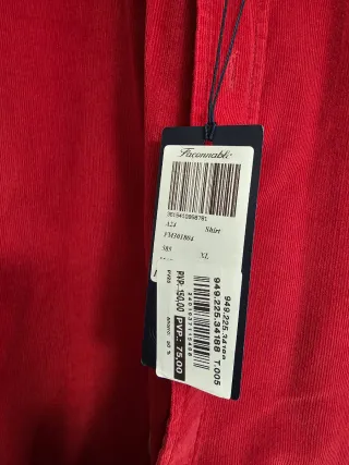 Camisa Façonnable Roja Corduroy