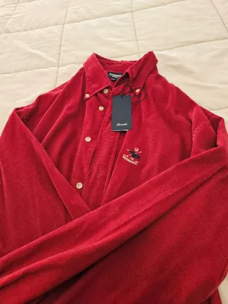 Camisa Façonnable Roja Corduroy