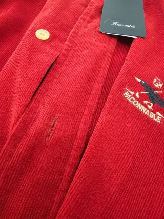 Camisa Façonnable Roja Corduroy