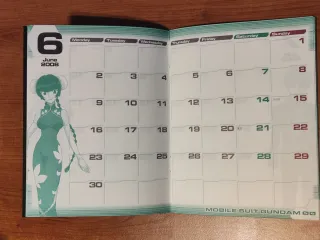 Gundam 00 Schedule Calendar 2008 (Newtype 1/2008)