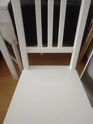 4 Sillas Comedor Madera Blancas