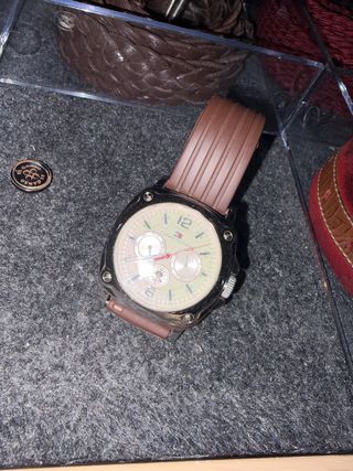 Orologio Tommy Hilfiger da Uomo Marrone/Argento