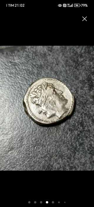 Moneta Romana. Quadrigatus Argento 235-212 a.C.