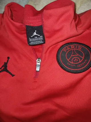Sudadera PSG Jordan Roja Media Cremallera