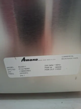 Microondas Amana Commercial