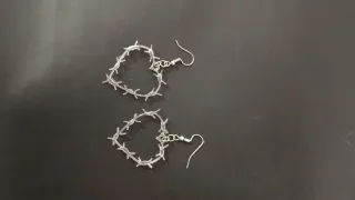 Pendientes Corazón Alambre Transparente