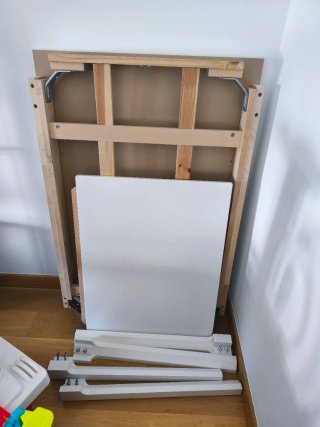 Mesa comedor extensible madera blanca 120