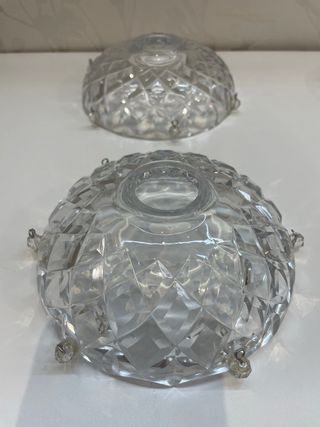 4 Bobeches de cristal para repuestos lámparas