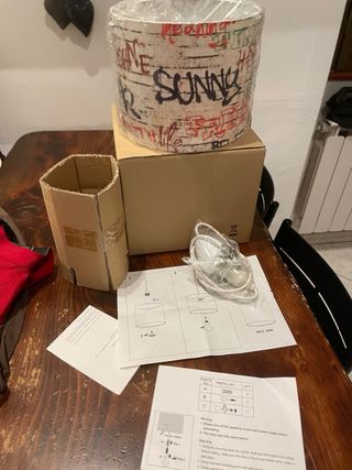 Lampadario multicolor in plastica