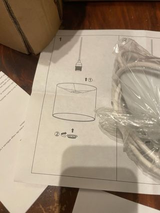 Lampadario multicolor in plastica