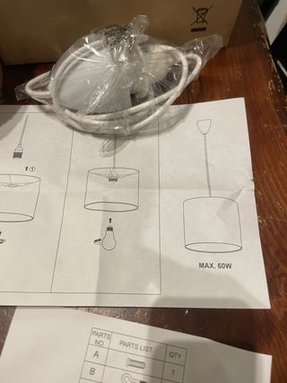 Lampadario multicolor in plastica