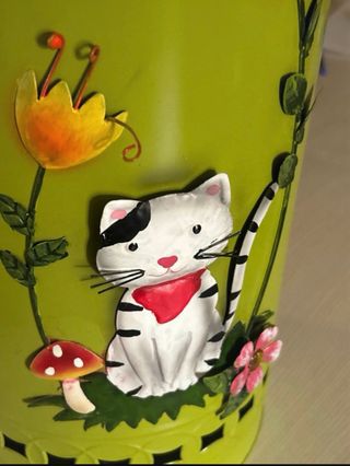 Porta ombrelli simpatico gatto e farfalla