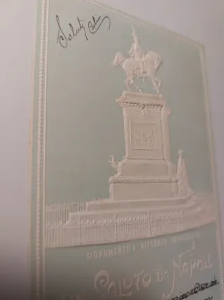 Cartolina Saluti da Napoli Vittorio Emanuele II