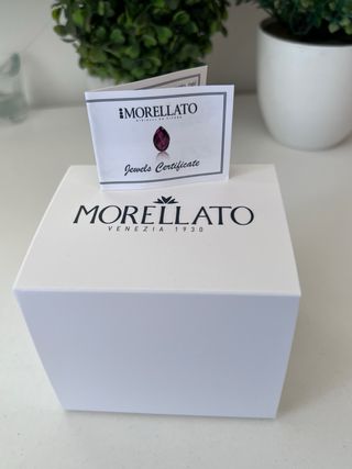 Anello Morellato Misura 12 Pietra Rosa Argento