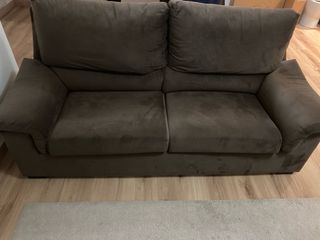 Divano in tessuto marrone