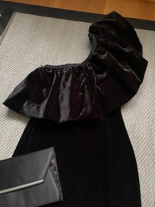 Vestido negro talla S y bolso