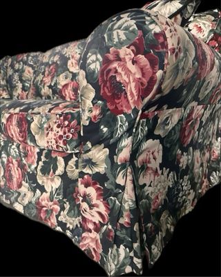 Divano 3 posti tessuto floreale