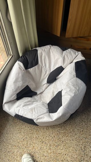 Puff Pelota Fútbol Tela