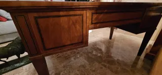 Mesa de despacho madera raíz 145x75cm