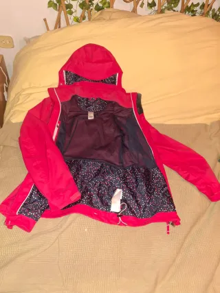 Giubbotto impermeabile da sci rosa fuxia Quechua