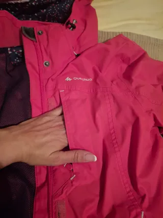 Giubbotto impermeabile da sci rosa fuxia Quechua