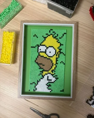 Cuadro Homer Simpson -Hama Beads