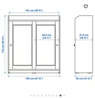 Vitrina Ikea Hauga Blanca Cristal