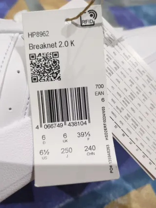 Adidas Breaknet 2.0 mujer SIN ESTRENAR