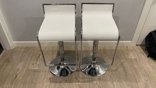 2 Sedie da Cucina Bianche e Argentate