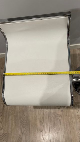 2 Sedie da Cucina Bianche e Argentate