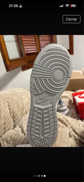 Zapatillas Nike Dunk Gris y Blanco