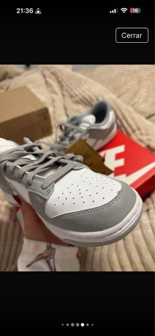 Zapatillas Nike Dunk Gris y Blanco