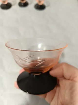 Copas antiguas rosas años 30