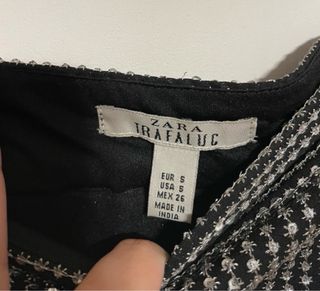 Gonna Zara ruota micro paillettes nera