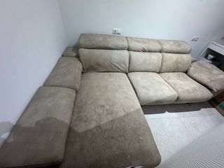 Sofá chaise longue beige ante