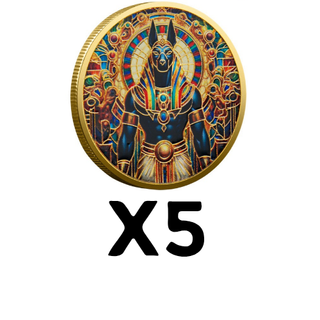 ANUBIS 5 MONEDAS + ESTUCHE DE COLECCIÓN