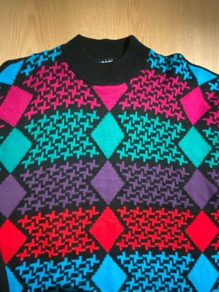 Maglione vintage con stampa après ski