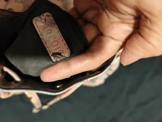 Mochila floral beige y rosa