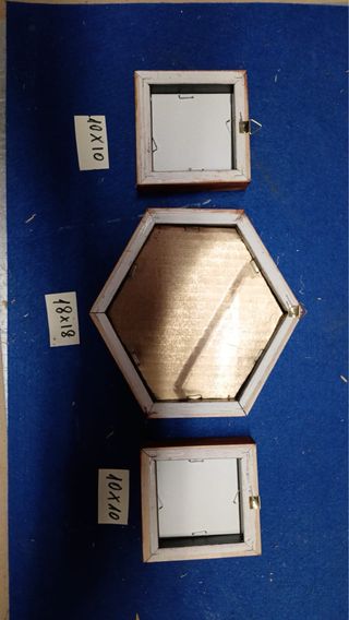 Set 3 specchi oro foglio