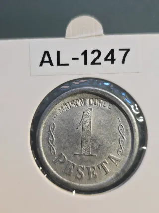 Moneda 1 Pta Guerra Civil Aluminio