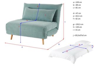 Sofá Cama Gris 1 Plaza Nio Maison du Monde