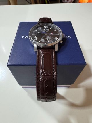 Orologio Tommy Hilfiger Uomo Marrone Argento