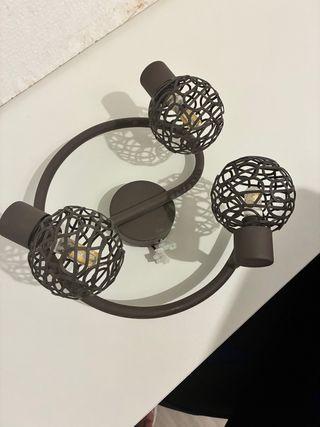 Lampada da soffitto marrone in metallo